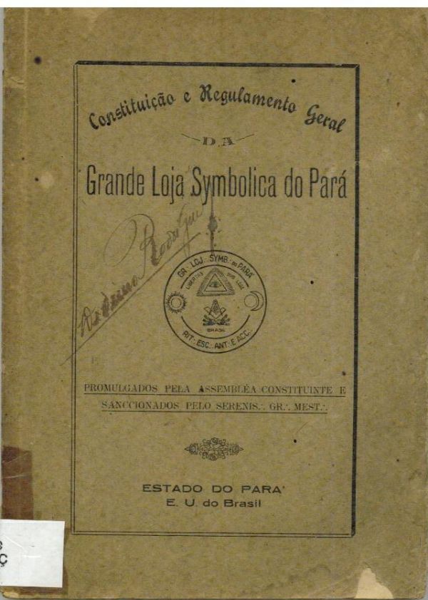 Constituição da Grande Loja Symbolica do Pará